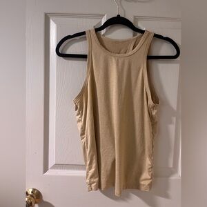Women's Tan Sleeveless Athletic Top